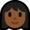 Woman - Medium Black emoji on Microsoft
